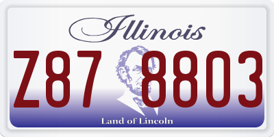 IL license plate Z878803