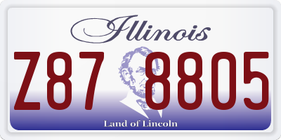 IL license plate Z878805