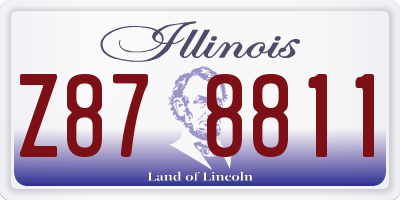 IL license plate Z878811