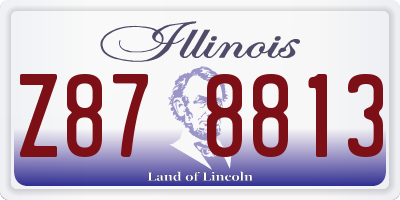 IL license plate Z878813