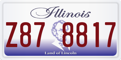 IL license plate Z878817