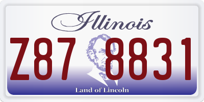 IL license plate Z878831