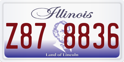 IL license plate Z878836