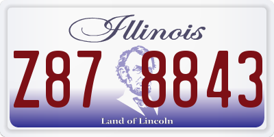 IL license plate Z878843