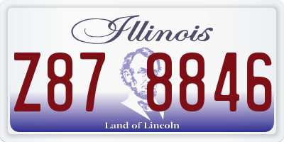 IL license plate Z878846