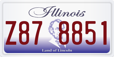IL license plate Z878851