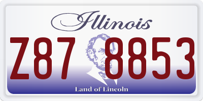 IL license plate Z878853