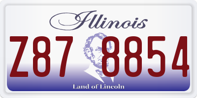 IL license plate Z878854