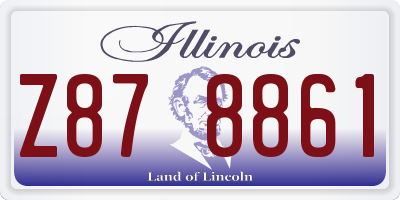IL license plate Z878861