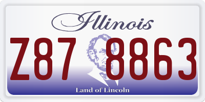 IL license plate Z878863