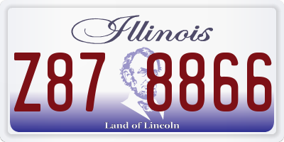 IL license plate Z878866