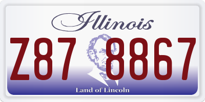 IL license plate Z878867