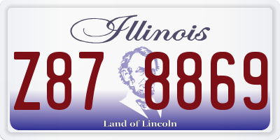 IL license plate Z878869