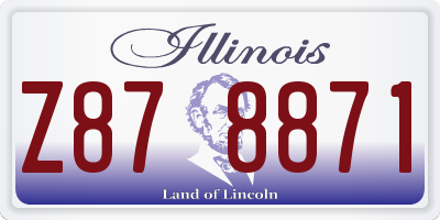 IL license plate Z878871