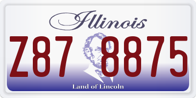 IL license plate Z878875