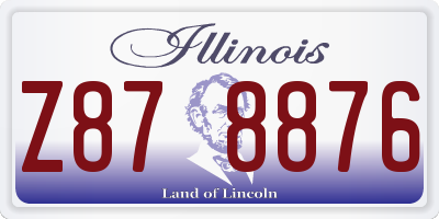 IL license plate Z878876