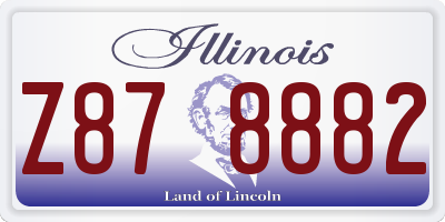 IL license plate Z878882