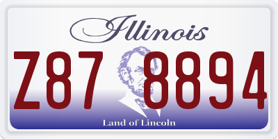 IL license plate Z878894