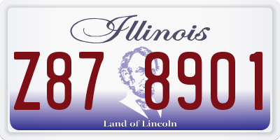 IL license plate Z878901