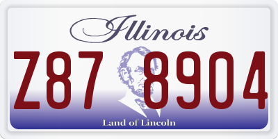 IL license plate Z878904