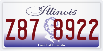 IL license plate Z878922