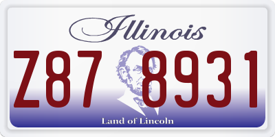 IL license plate Z878931