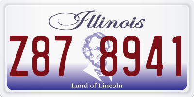 IL license plate Z878941