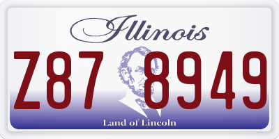 IL license plate Z878949