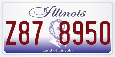 IL license plate Z878950