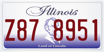 IL license plate Z878951