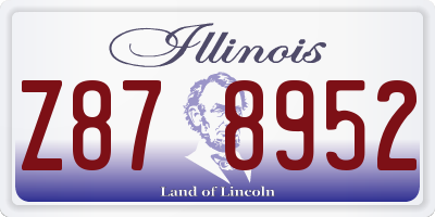 IL license plate Z878952