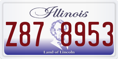 IL license plate Z878953