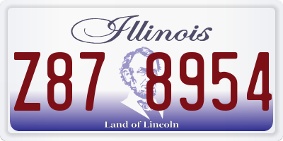 IL license plate Z878954