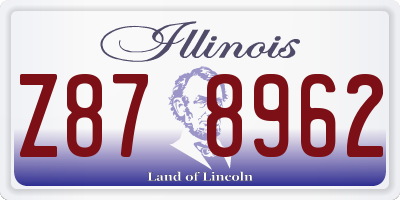IL license plate Z878962
