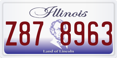 IL license plate Z878963