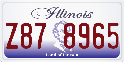 IL license plate Z878965