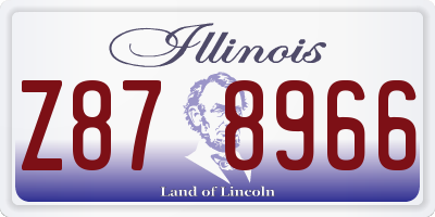 IL license plate Z878966