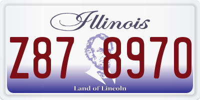 IL license plate Z878970