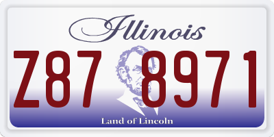 IL license plate Z878971