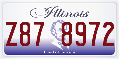 IL license plate Z878972