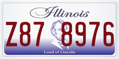 IL license plate Z878976