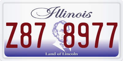 IL license plate Z878977