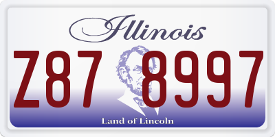 IL license plate Z878997