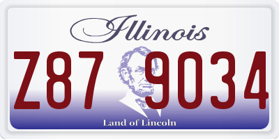 IL license plate Z879034