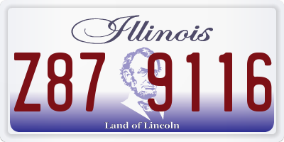 IL license plate Z879116