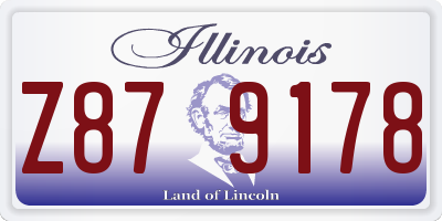 IL license plate Z879178