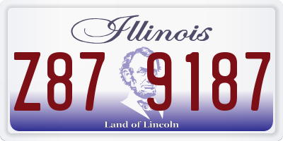IL license plate Z879187