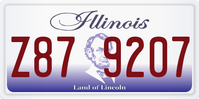 IL license plate Z879207