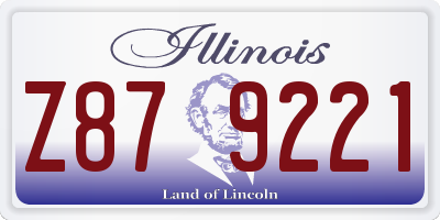IL license plate Z879221