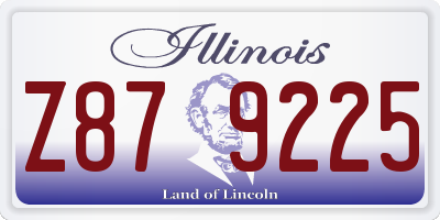 IL license plate Z879225